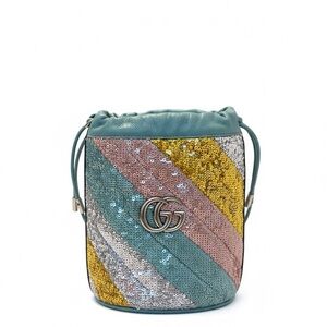 Gucci GG Marmont Mini Sequin Bucket Bag
